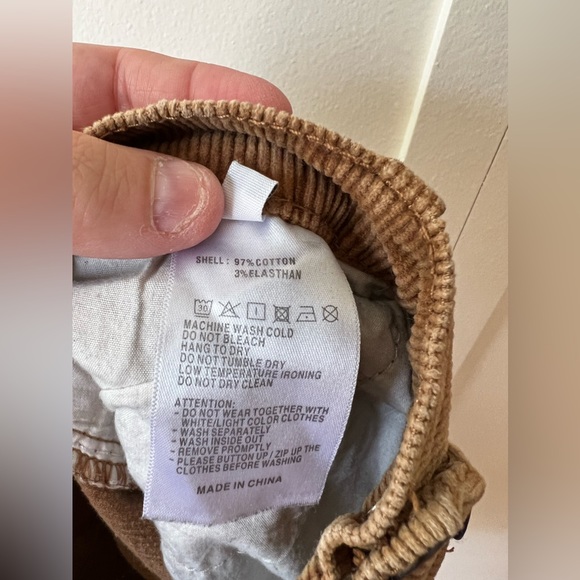 Brandy Melville Mini‎ Skirt Size Small Corduroy Brown Button Front A-line - Picture 8 of 9